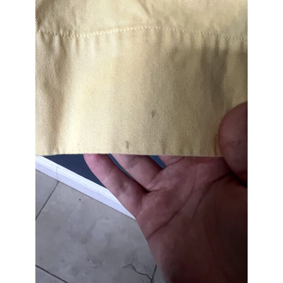 Lauren Ralph Lauren Cropped Wide Leg Jeans Yellow High Waisted Size 14 Lagenlook - Picture 6 of 9